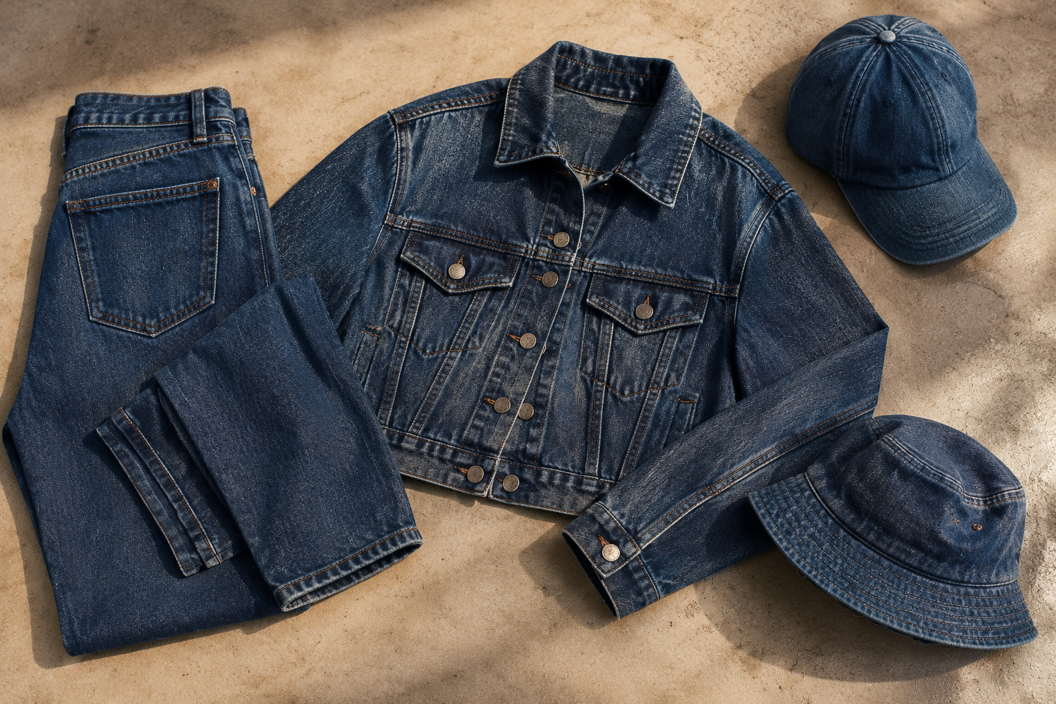 The Nexaxis Master Bundle — jeans, cropped jacket and hat pair.