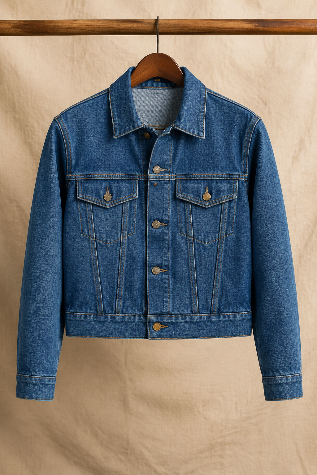 Cropped Denim Jacket — Shrunken, sharp, layered.